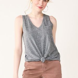 Soft Gray Tank with Pocket